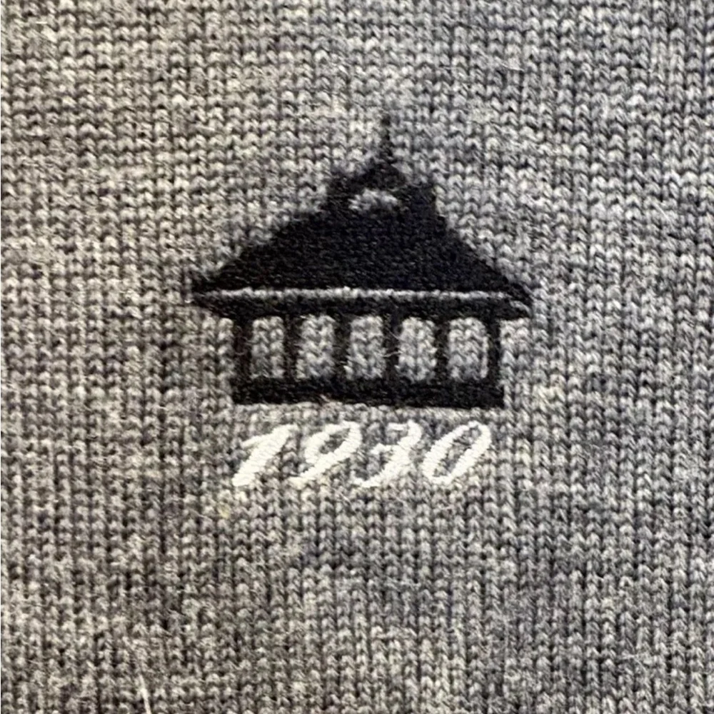 Donald Ross Gray Merino‎ Wool Quarter Zip Sweater Vest Golf Mens Large (119)
